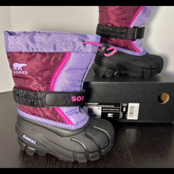 Sorel Flurry Boots Purple Dahlia/Paisley Purple Children's Size